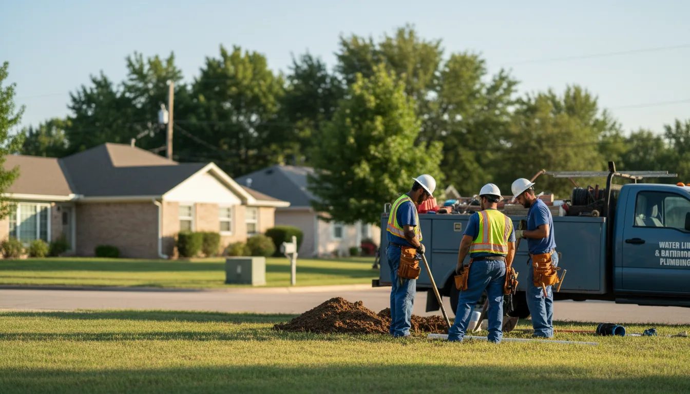 Residential water line and bathroom plumbing service in Beardstown, IL